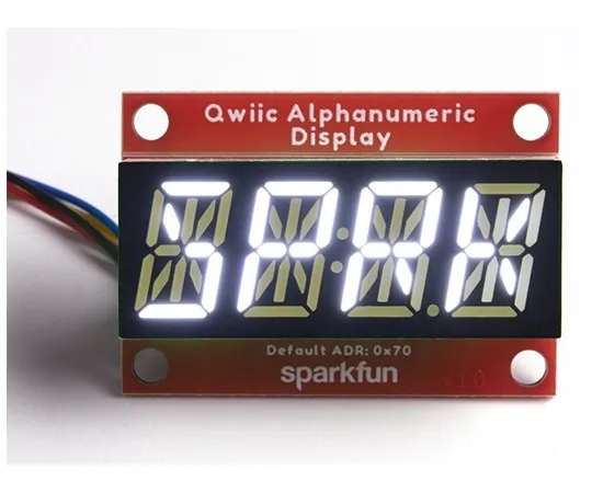 67-0421-87　SparkFun Qwiic Alphanumeric Display - White　COM-18565