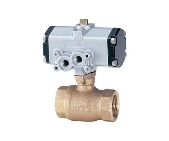 65-1885-32　Small Pneumatic < C Type/Double Operation > Bronze Ball Valve (C-TE) Nominal Diameter 10 mm　C-TE10A