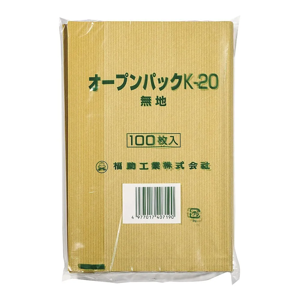 62-6540-80　Open Pack Plain (100 Pieces) K-20　0562165