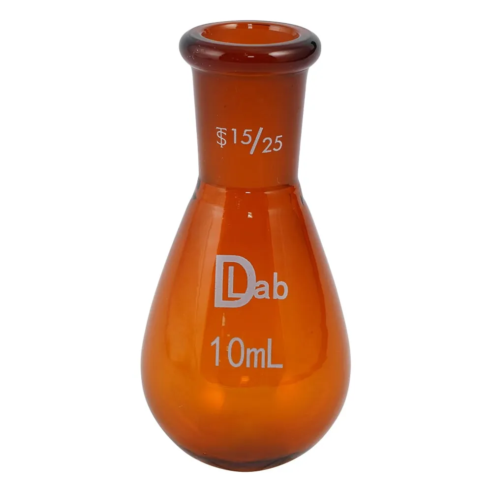 3-9675-01　普通滑动茄子形状瓶 (琥珀) 10mL 15/25