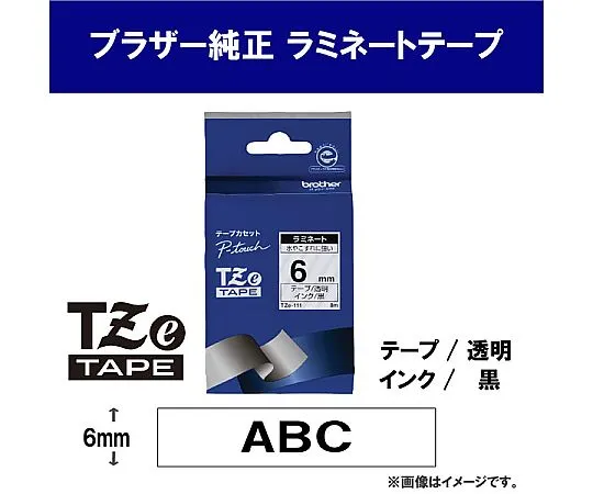 3-9218-01　热标签印表机透明贴合胶带　TZe-111