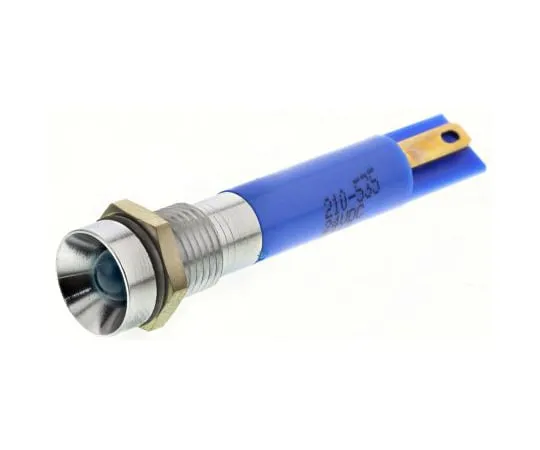 63-4587-04　RS PRO蓝色指示器，24 V直流，8毫米安装孔尺寸，焊点终止　210-535