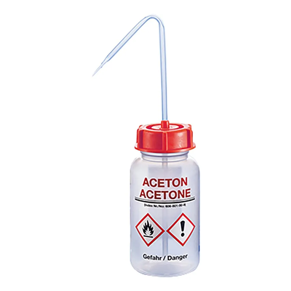 3-6866-01　化学品安全标签洗瓶乙酮250mL　2000770020