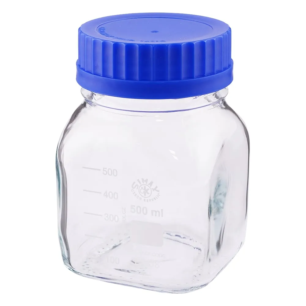 3-6004-01　宽嘴中瓶透明500mL　2080M/500