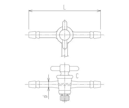 62-2090-06　［已停用］聚四氟乙烯三通阻尼器1/5锥形聚四氟乙烯阻尼器/含橡胶　2126-16