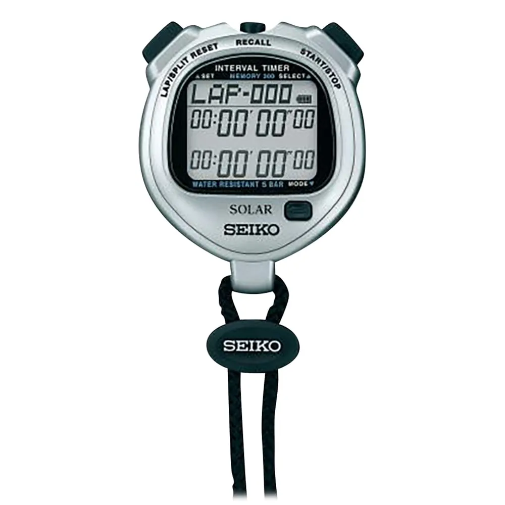 6-5346-21-24　Digital stopwatch (solar charging type) with silver JCSS calibration certificate　SVAJ101