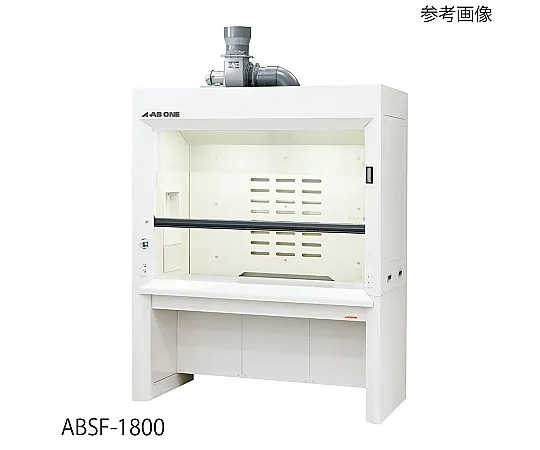 3-3939-21　Fume Hood (PVC Fan Top Mounted Type) Deep 1200 x 980 x 2250 mm　ABDF-1200