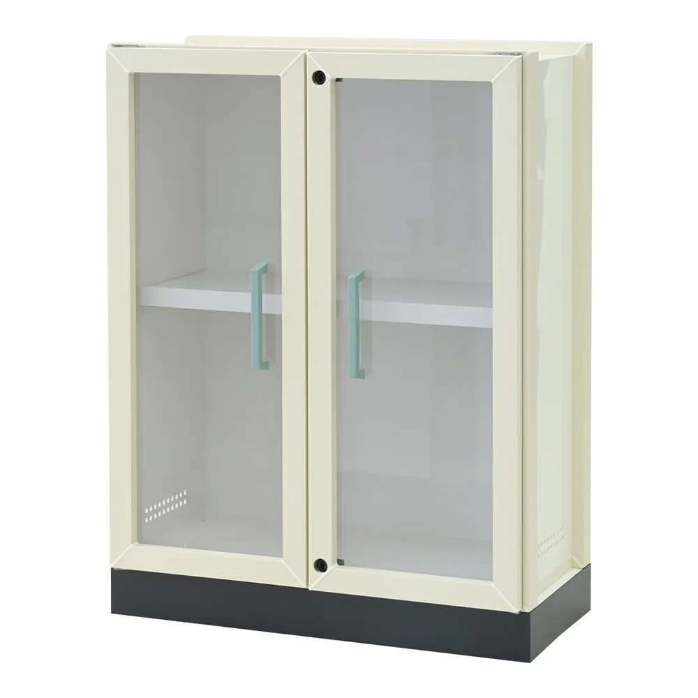 4-5591-01　PVC Chemical Cabinets (Load Bearing Shelf/Double Door Type) 900 x 432.5 x 1200 mm　PVCTWH1200