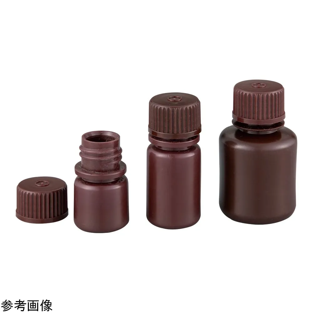 4-4468-02　Reagent Bottle (Small Capacity HDPE Narrow Mouth Amber) 8 mL　33422
