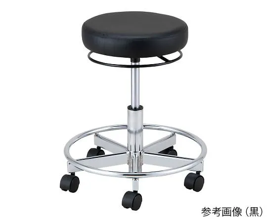 7-7431-11　Comfortable Round Chair (Elevating Ring Type) Black
