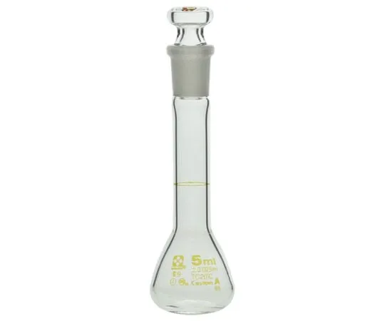 1-8654-21-56　Volumetric Flask (Full-Volume Flask/CustomA) 5mL with English Calibration Certificate　026050-5
