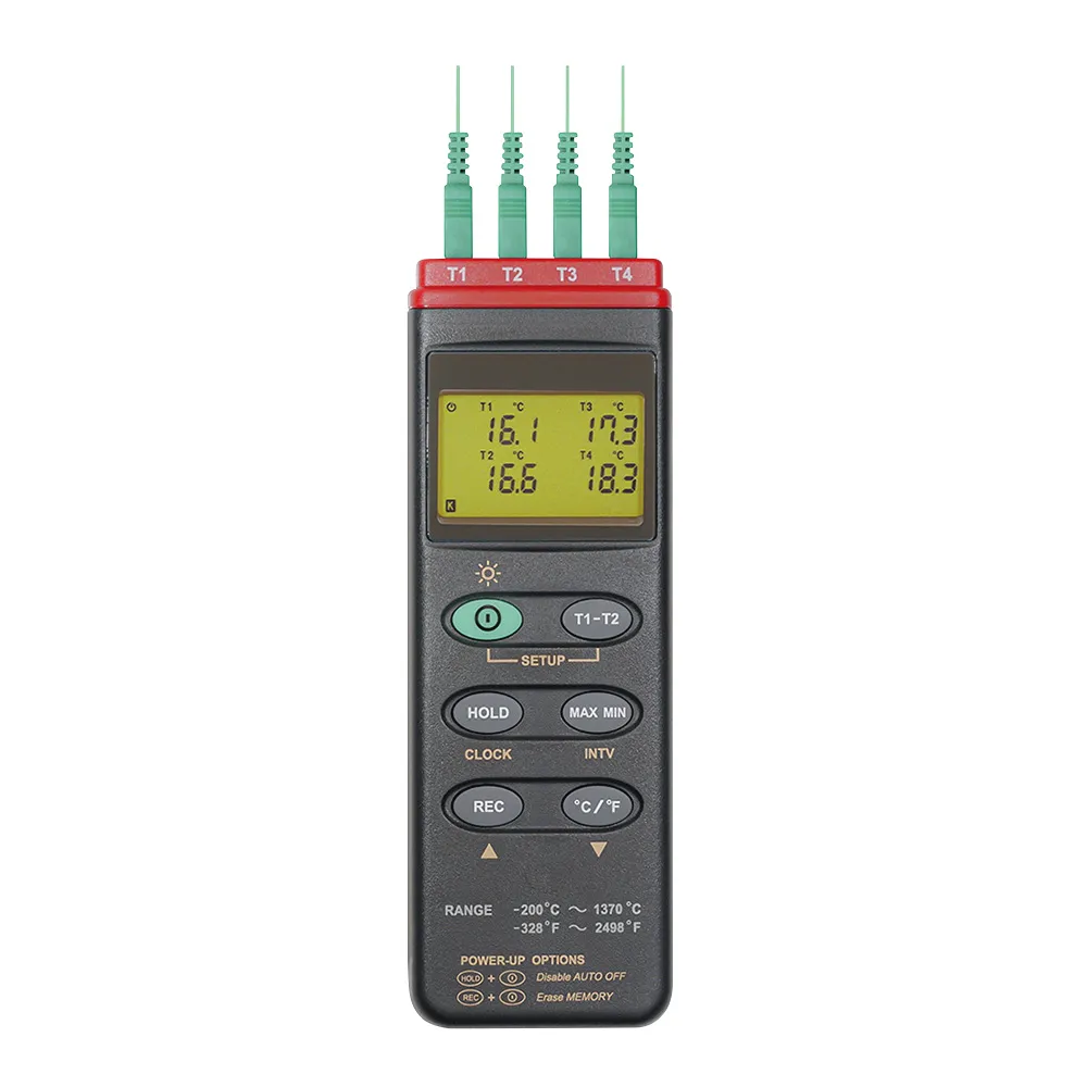 2-1960-01-56　4-channel Digital Thermometer (Built-in Data Logger) with English Calibration Certificate　MT-309