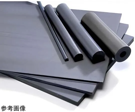 67-6259-31　［Discontinued］Nylon Round Bar (MC801 Dark Gray) φ55 x 1000 mm　PADGD00550-1000