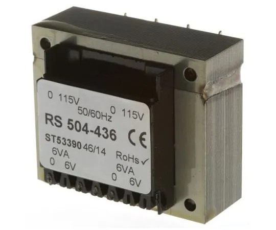 63-4636-62　6VAC2通过孔型PCB变压器输出，12VA　504-436