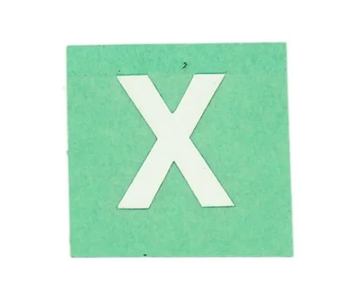 61-7397-65 字元印章x白色15公厘 CL15W-X