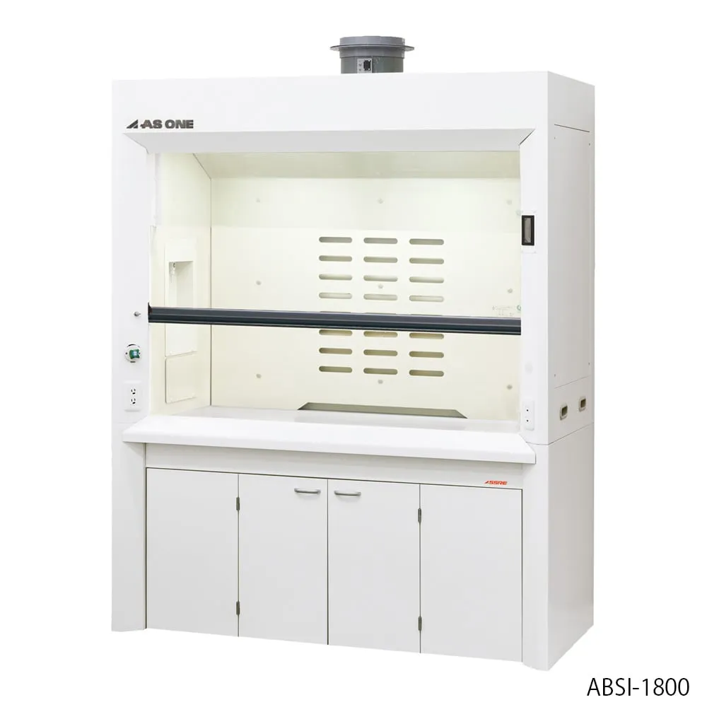 3-3956-21　Fume Hood (Type with Folded Door/Epoxy Top Plate) Standard 1200 x 830 x 2250 mm　ABSI-1200