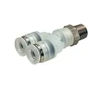 61-7646-27　管接头PP支路Y M 3 x 0.5　PPX4-M3SUS