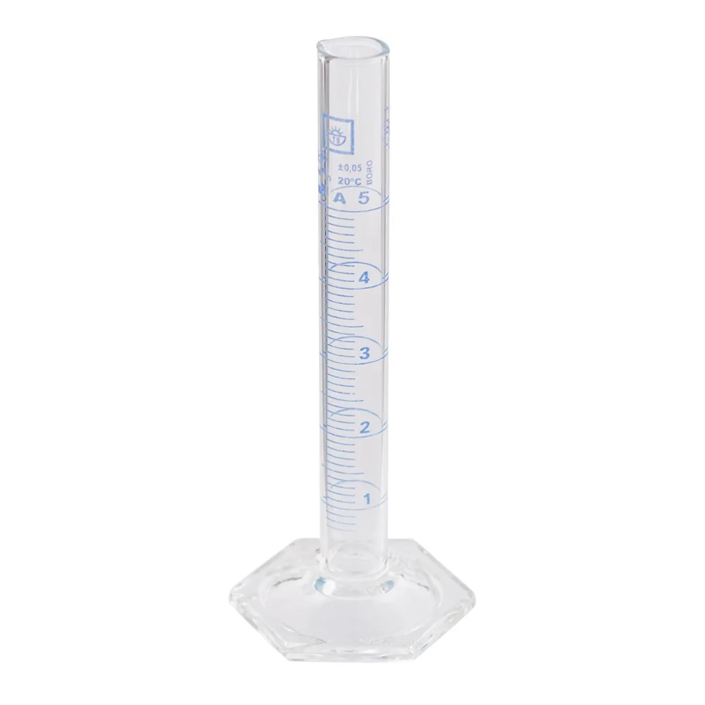 3-9179-01-57　Graduated Cylinder (Blue Scale) 5mL with Chinese Calibration Certificate　TSCY-5