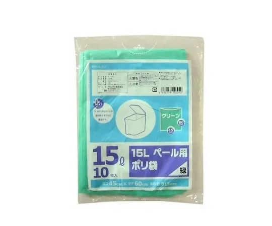 7-5307-07　［已停用］脚踏便桶用塑料袋10个　15L