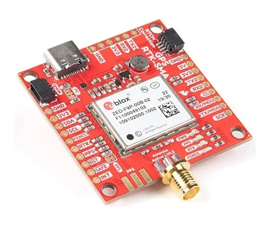 67-0430-09　［Discontinued］SparkFun GPS-RTK-SMA Breakout - ZED-F9P (Qwiic)　GPS-16481