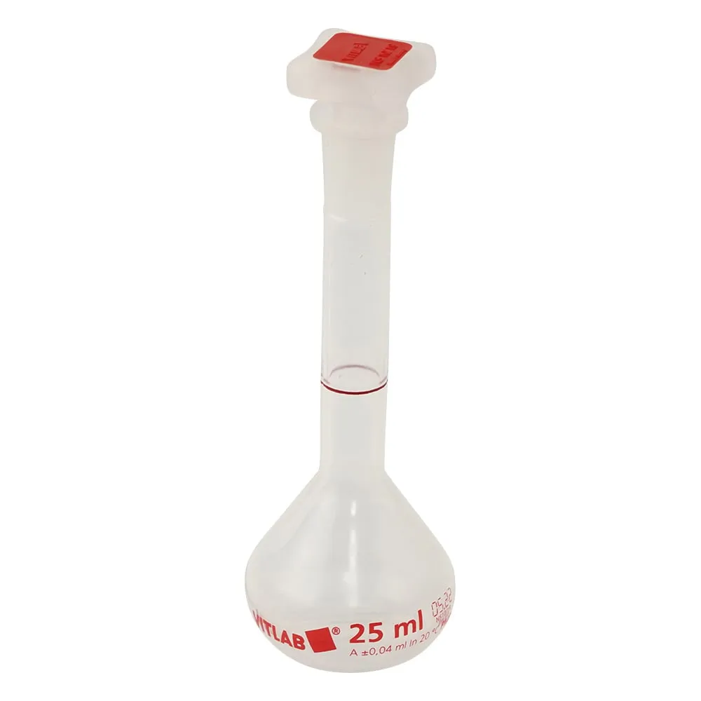 1-5962-01-20　EM Euro PMP Volumetric Flask (with PP Plug) Class A 25mL with Calibration Certificate　67104