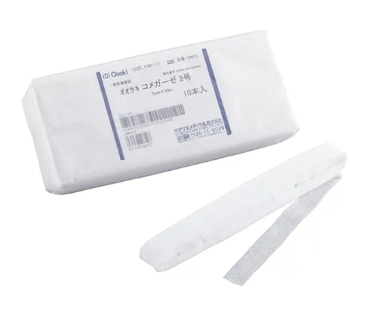61-7355-65　Rice Gauze No. 1, 1 Cm x 20 M, 10 Pcs　19608