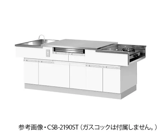 4-1161-01　学生烹饪台双面刨花板　CSB-2190STM