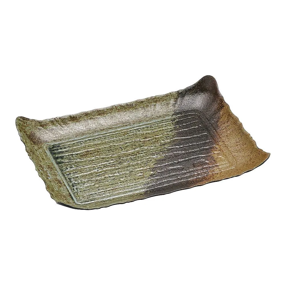 62-6653-28　Plastic Container Chikugo Mingei Pottery Small (10 pieces)