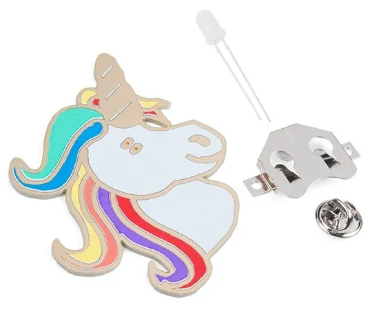 67-0424-19　Unigeek - Unicorn Soldering Badge Kit　KIT-14639
