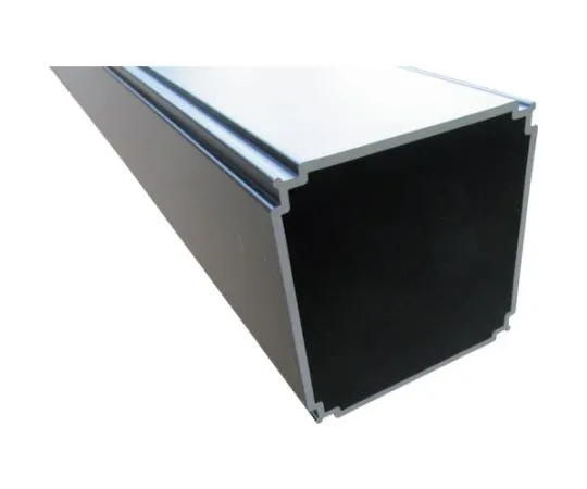64-5000-02　Aluminum Balcony Column 70x70x2.1 Black 3 m　BB100K3