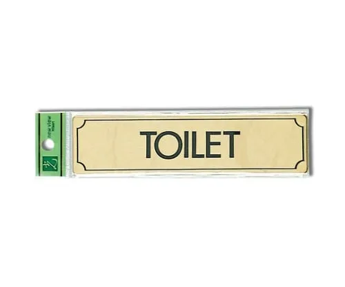 61-7411-77 TOILET 160公厘x 40公厘x 1公厘金牌 LG170-12
