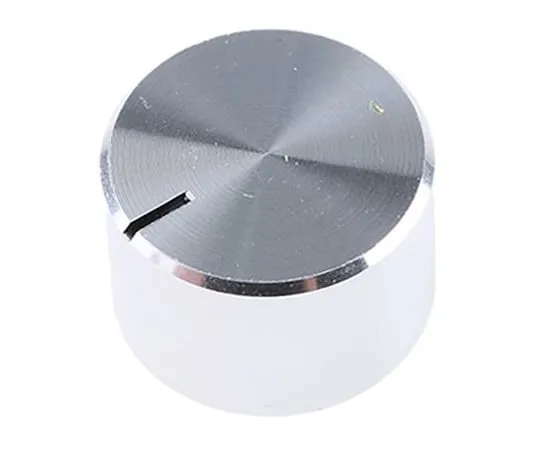 63-4635-75　RS PRO 18 mm银色电位器旋钮，适用于6.4mm轴劈裂　499-933