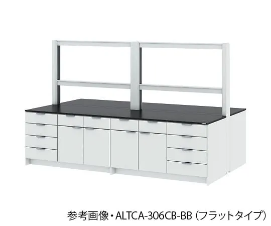 4-3428-01　Central Laboratory Table (Wood Cabinet Type/With Frame Unit) Chemical Type 1800 x 1650 x 850/1900 mm　ALTCB-186CB-BB