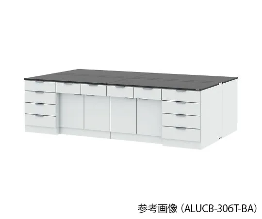 4-3426-01　Central Laboratory Table (Steel Cabinet Type) Chemical Type 1800 x 1650 x 850 mm　ALUCB-186T-BA