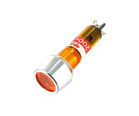 63-3168-29　Neon Bracket Cylindrical with Hood 200 V to 250 V AC Orange　BN-35-2-OR