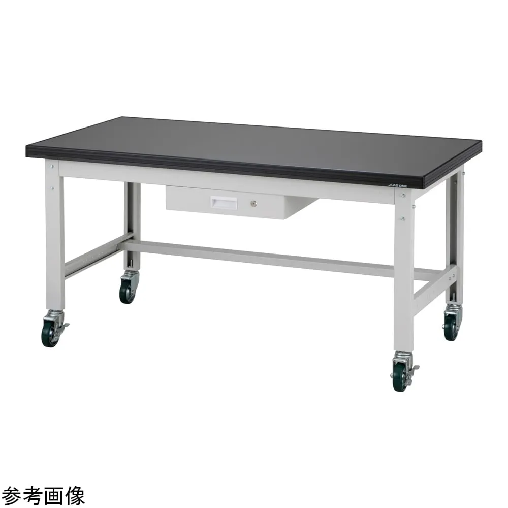 4-5056-01　Chemical resistant load-bearing workbench (with drawers and casters) approx. 45 kg　AWT-0975DC