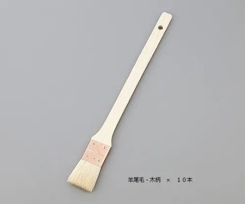 1-1634-51　［已停用］刷子羊尾巴头发木制手柄15毫米1盒 (10个)　724
