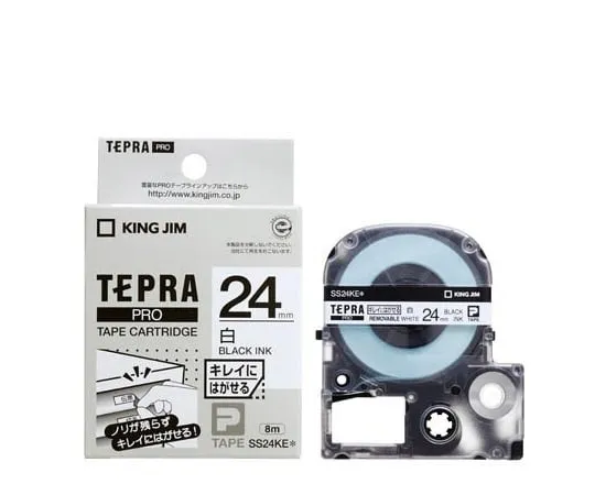3-3222-05　Tepra PRO标签印表机磁带，白色　SS24KE