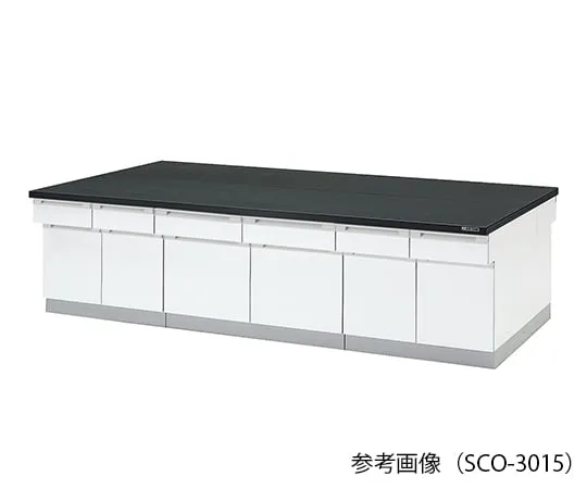 3-7936-01　实验室中央工作台 (木型) 1800×1200×800 mm　SCO-1812