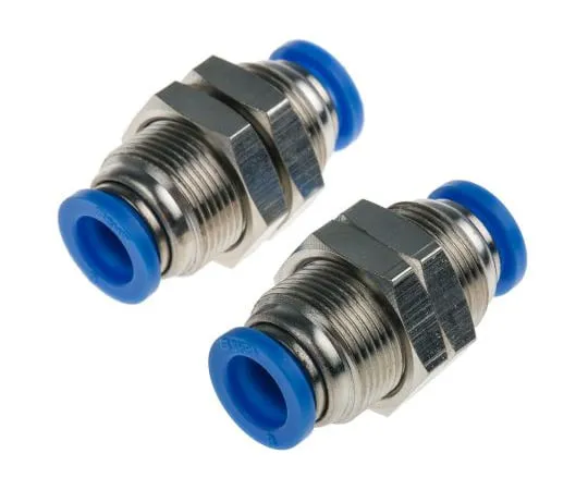 63-5177-90　RSPRO气动 头管到管适配器直推8mm到推8mm　916-0827