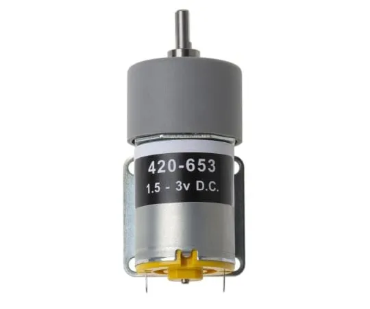 63-4619-25　RS PRO拉丝齿轮直流齿轮电机，1.7 W,3V, 12 Ncm, 29 rpm,轴直径4 mm　420-653