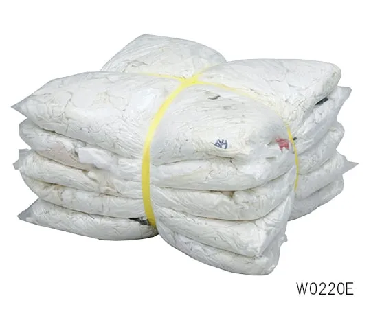 3-1815-02　白色针织废布 (经济实惠) 白色1套 (2kg×5袋)　W0220E