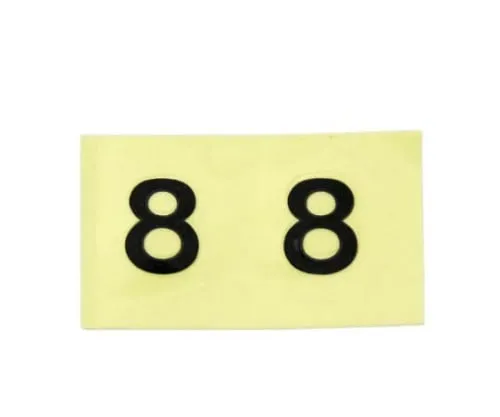 61-7397-20 字元贴纸8黑色10公厘 CL10B-8