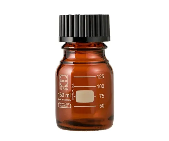 61-4411-44　螺丝瓶盖 (中瓶) 琥珀，黑色瓶盖150mL　017210-1502A