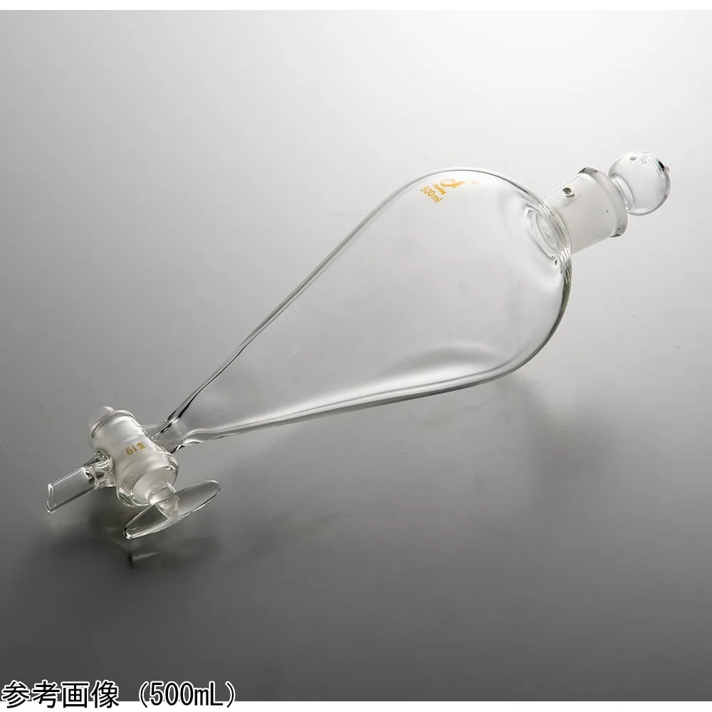 4-4590-01　Squibb Separatory Funnel (Short Foot Type) Glass Cock 50ml　0532-01-10