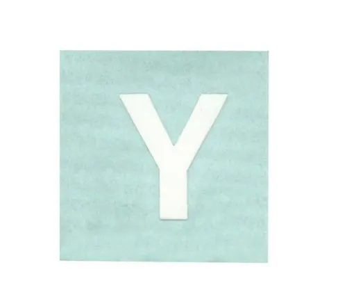 61-7397-66 字符印章Y白色15毫米 CL15W-Y