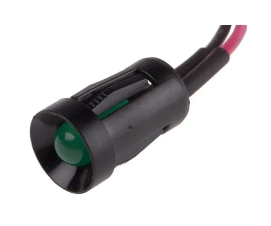 63-4585-84　RS PRO绿色指示器，2V直流，8mm安装孔尺寸，导线终止　206-479