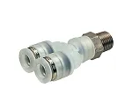 61-7648-26　管接头PP支路Y M 5 x 0.8清洁封装　PPX4-M5SUS-C