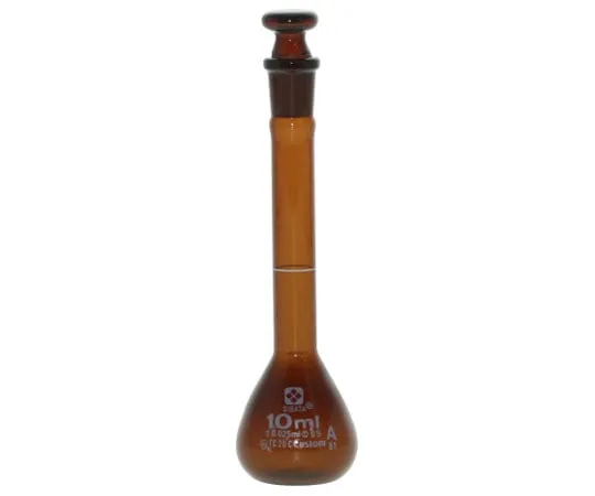 1-8659-02-24　Volumetric Flask (Full-Volume Flask Custom A) Brown 10mL JCSS Proof Of Calibration