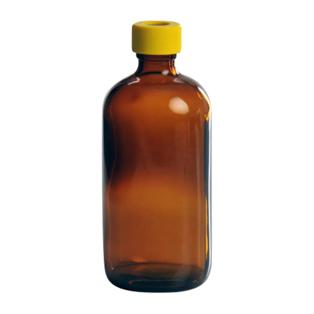 4-4810-02　Bottle w/Septum, Narrow Mouth 125 mL Level 2 Brown 24 bottles　2121-S004